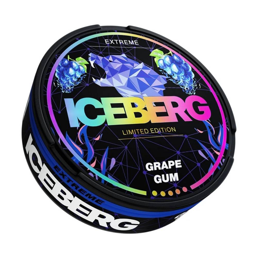 Iceberg Nicotine Pouches 10 Packs Grape Gum