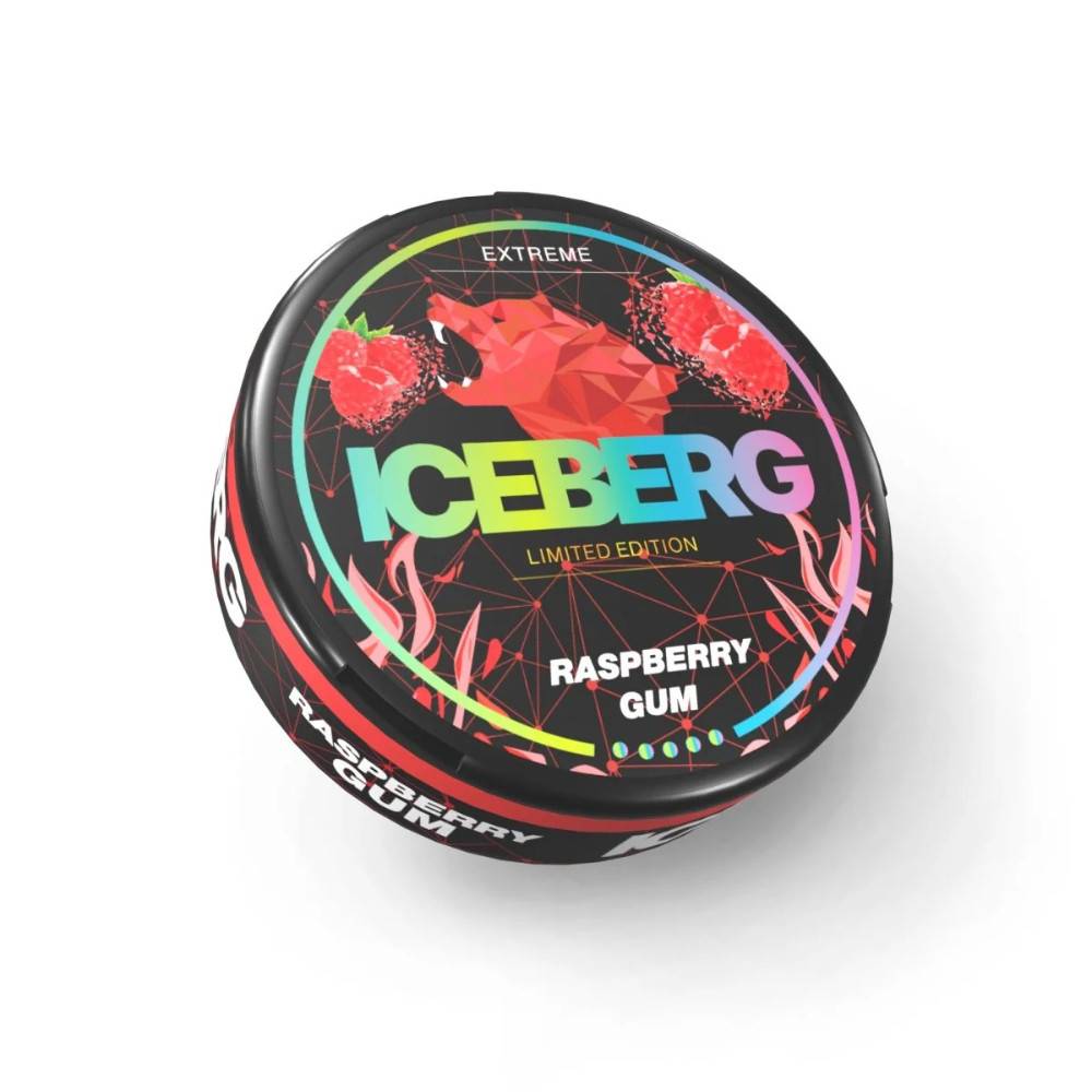 Iceberg Nicotine Pouches 10 Packs Raspberry Gum
