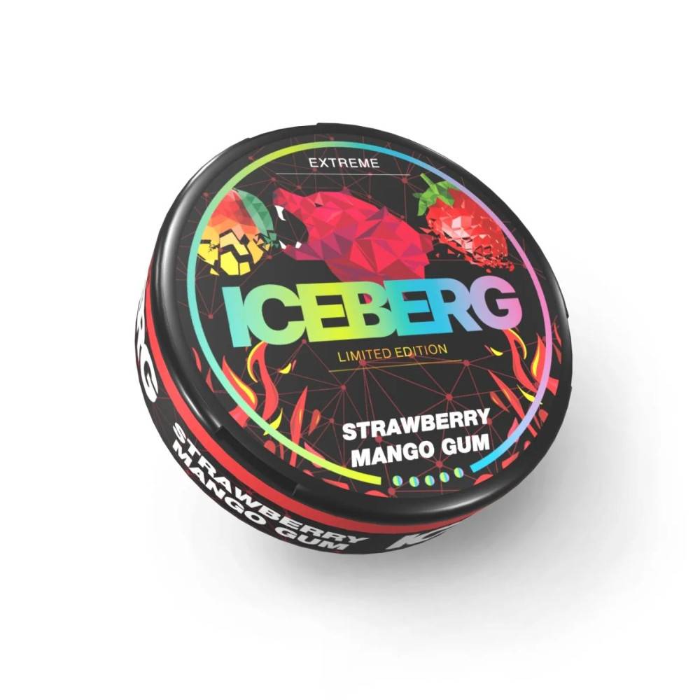 Iceberg Nicotine Pouches 10 Packs Strawberry Mango Gum