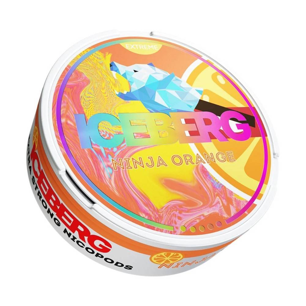 Iceberg Nicotine Pouches 10 Packs Ninja Orange