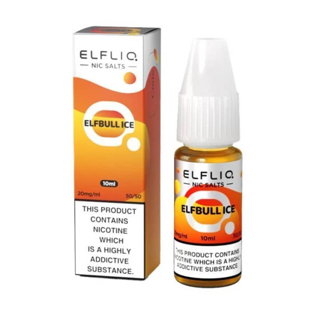 Elf Bar Elfliq Nic Salt E-Liquids 10ml Box of 10 Elfbull Ice 10mg