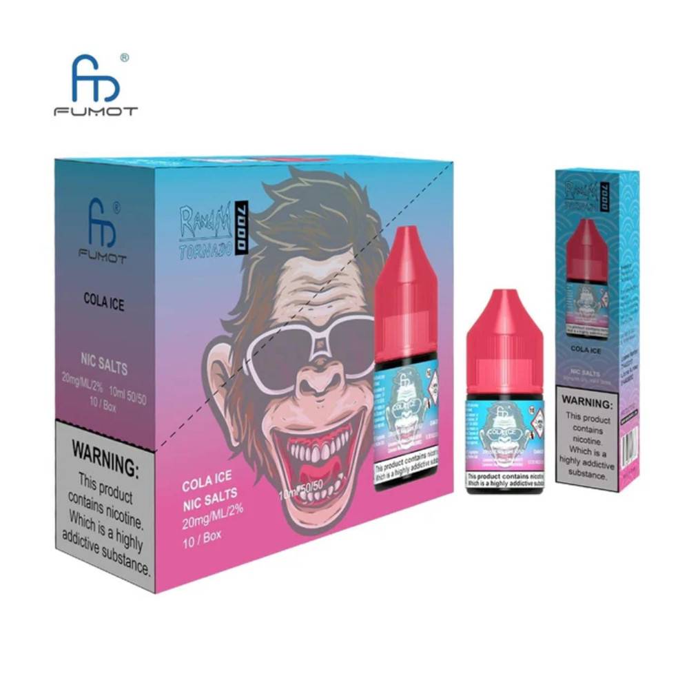 RandM 7000 Nic Salts E-Liquids 10ml Box of 10 Cola Ice