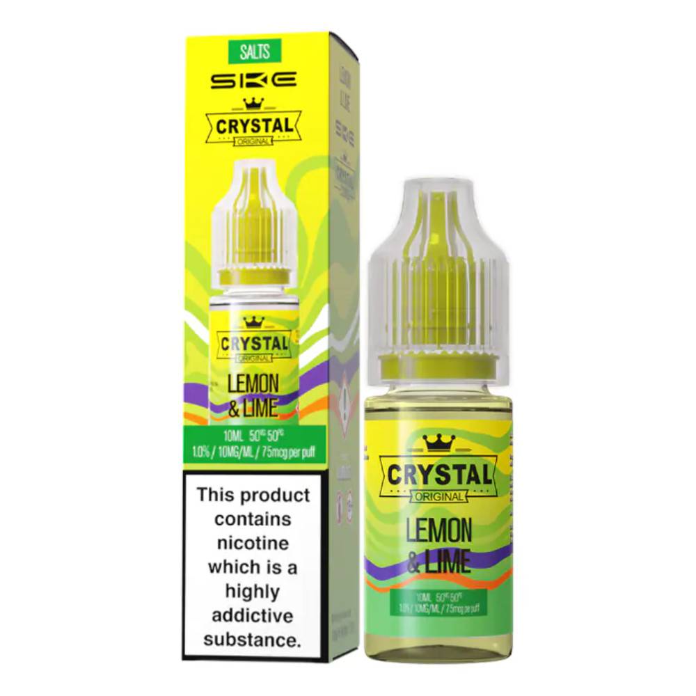 Ske Crystal Nic Salts E-Liquids 10ml Box of 10 Lemon & Lime 10mg
