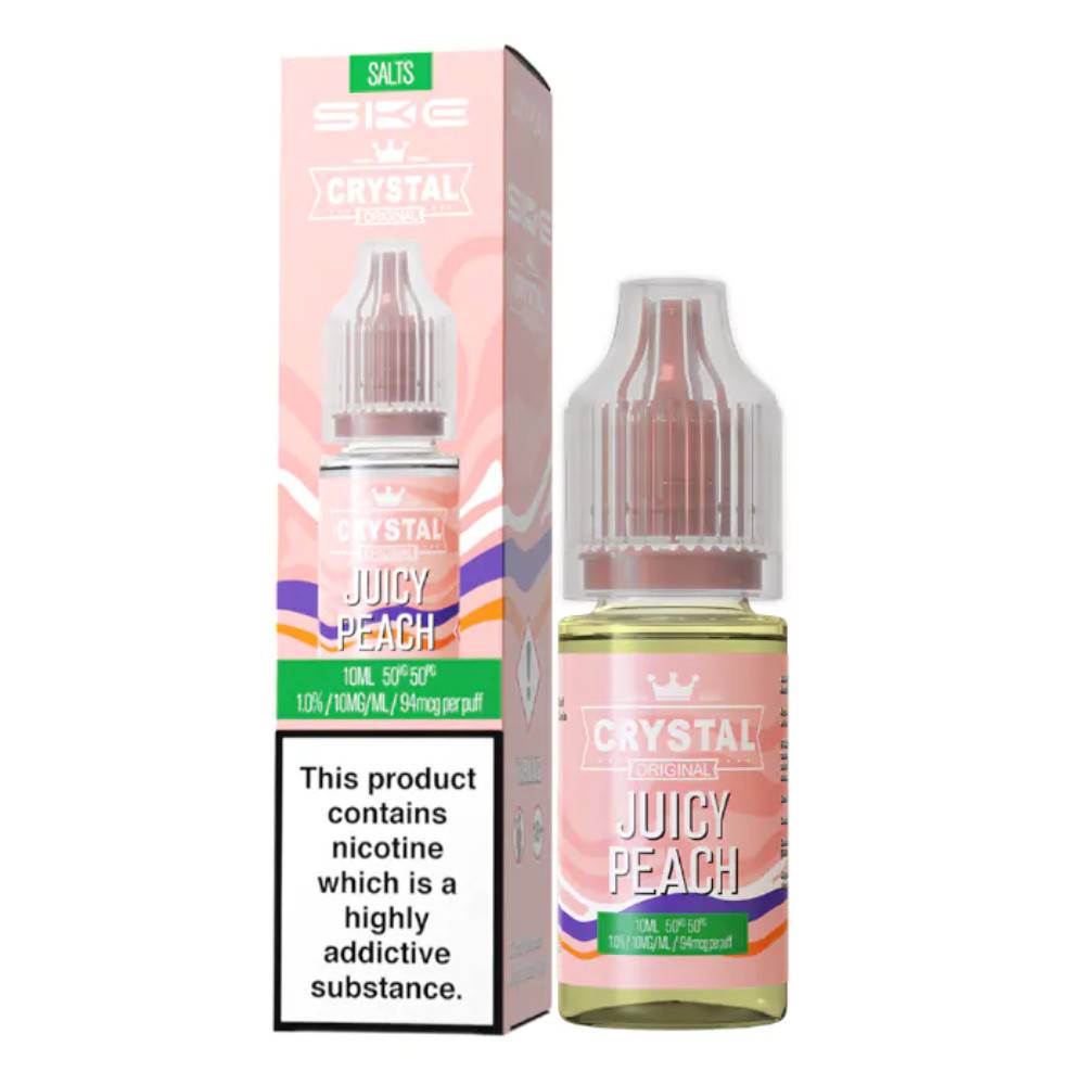 Ske Crystal Nic Salts E-Liquids 10ml Box of 10 Juicy Peach 10mg