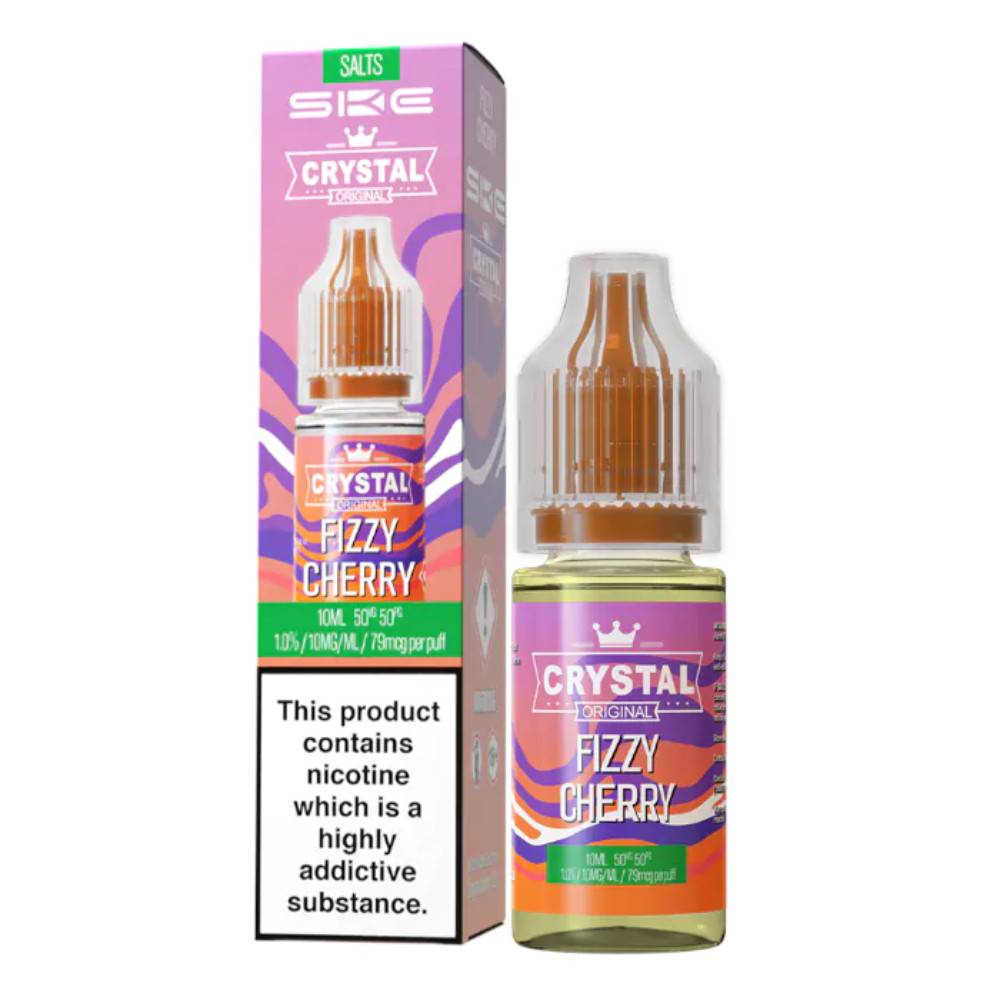 Ske Crystal Nic Salts E-Liquids 10ml Box of 10 Fizzy Cherry 10mg