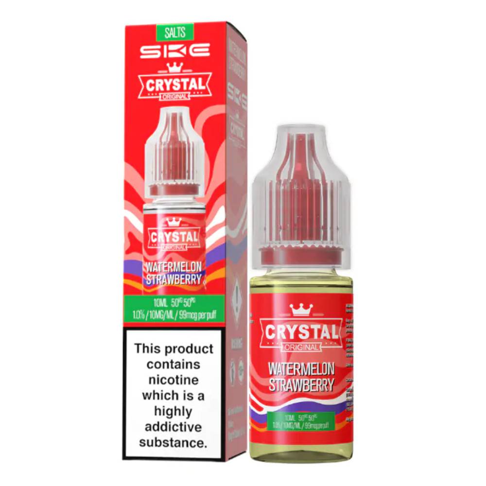 Ske Crystal Nic Salts E-Liquids 10ml Box of 10 Watermelon Strawberry 10mg