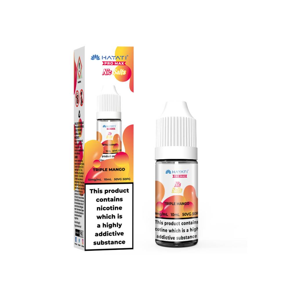 Hayati Pro Max Nic Salts E-Liquids 10ml Box of 10 Triple Mango 10mg