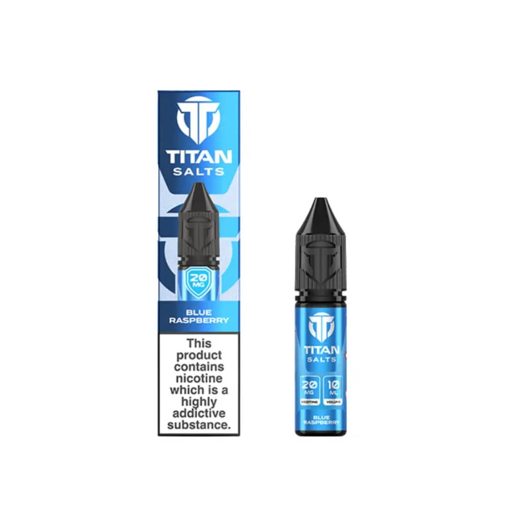 Titan Nic Salts e liquids 10ml Box of 10 Blue Raspberry 20mg