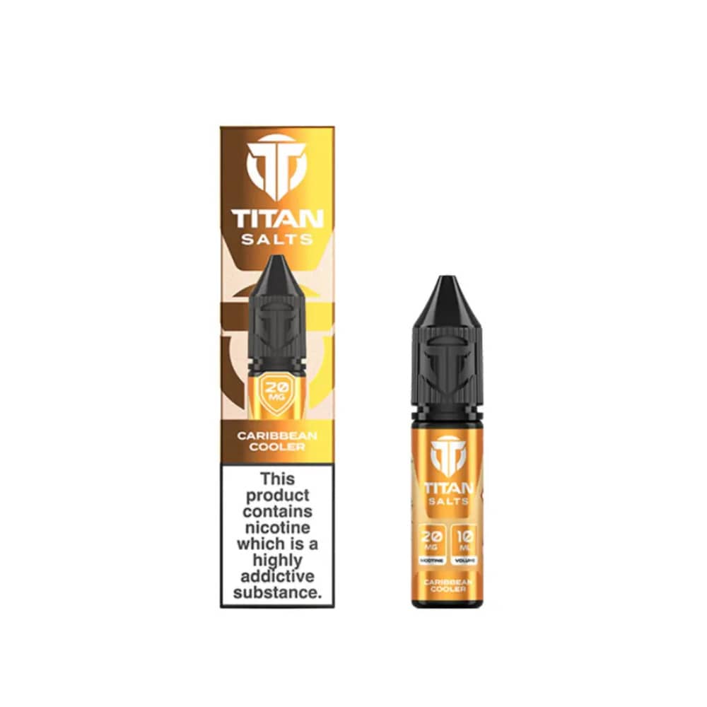 Titan Nic Salts e liquids 10ml Box of 10 Caribbean Cooler 20mg