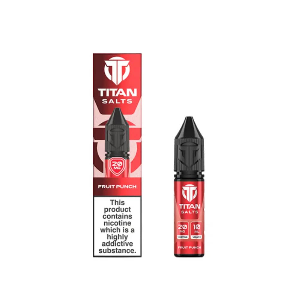 Titan Nic Salts e liquids 10ml Box of 10 Fruit Punch 10mg