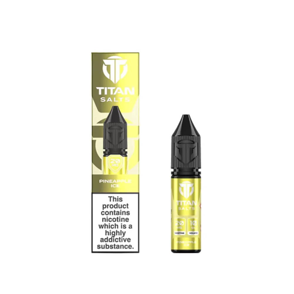 Titan Nic Salts e liquids 10ml Box of 10 Pineapple Ice 20mg