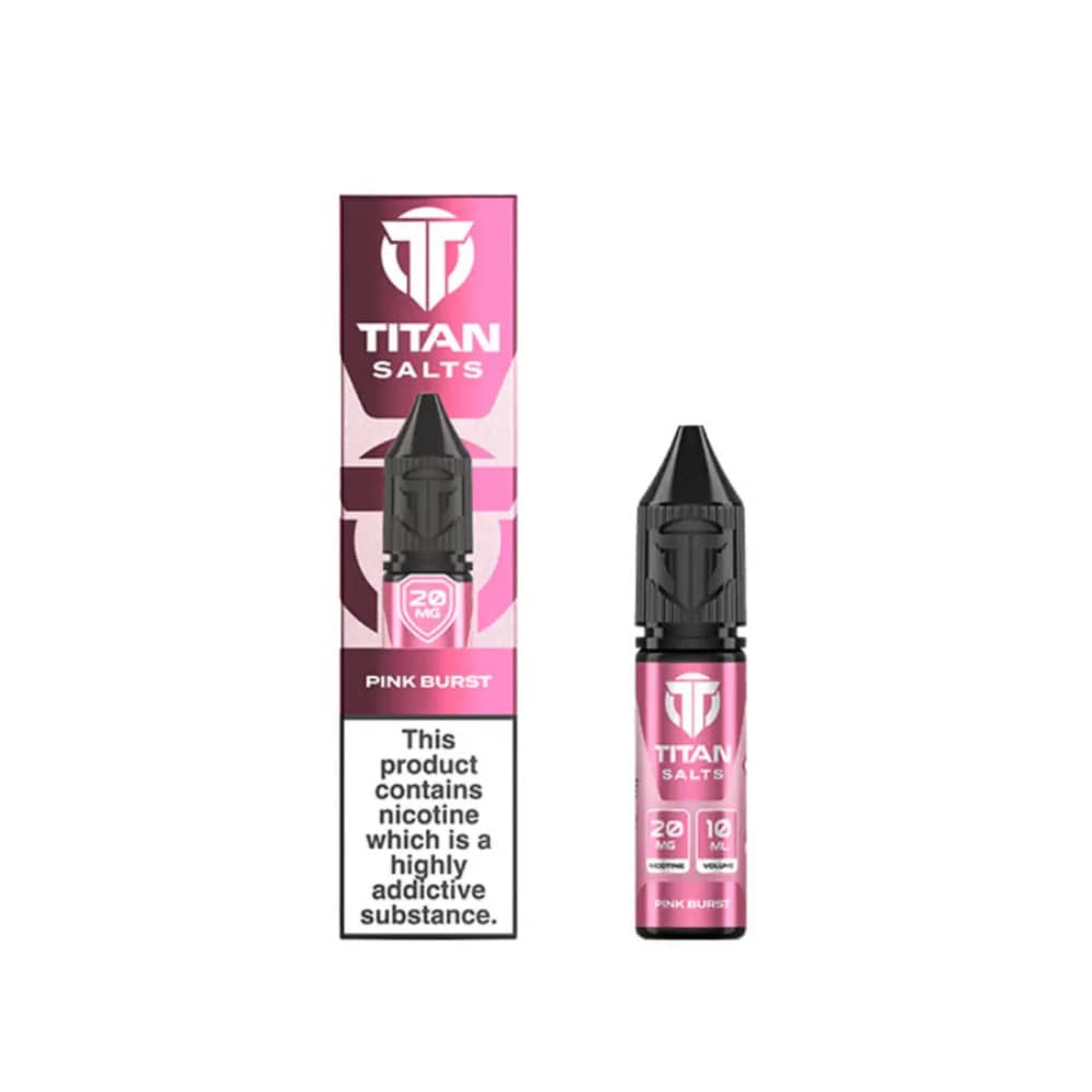 Titan Nic Salts e liquids 10ml Box of 10 Pink Burst 10mg