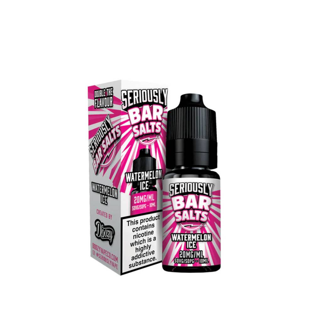 Doozy Seriously Bar Salts 10ml e liquids 10ml Box of 10 Watermelon Ice 10mg