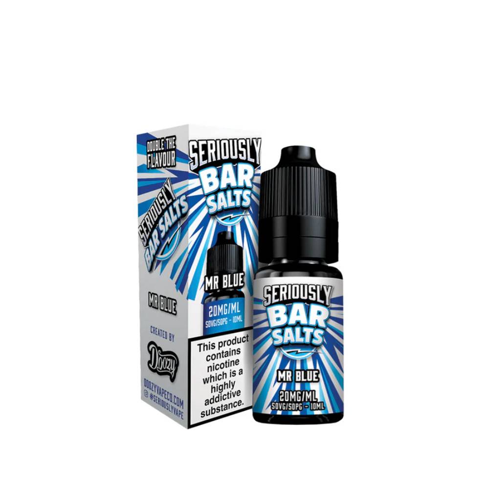 Doozy Seriously Bar Salts 10ml e liquids 10ml Box of 10 Mr Blue 20mg