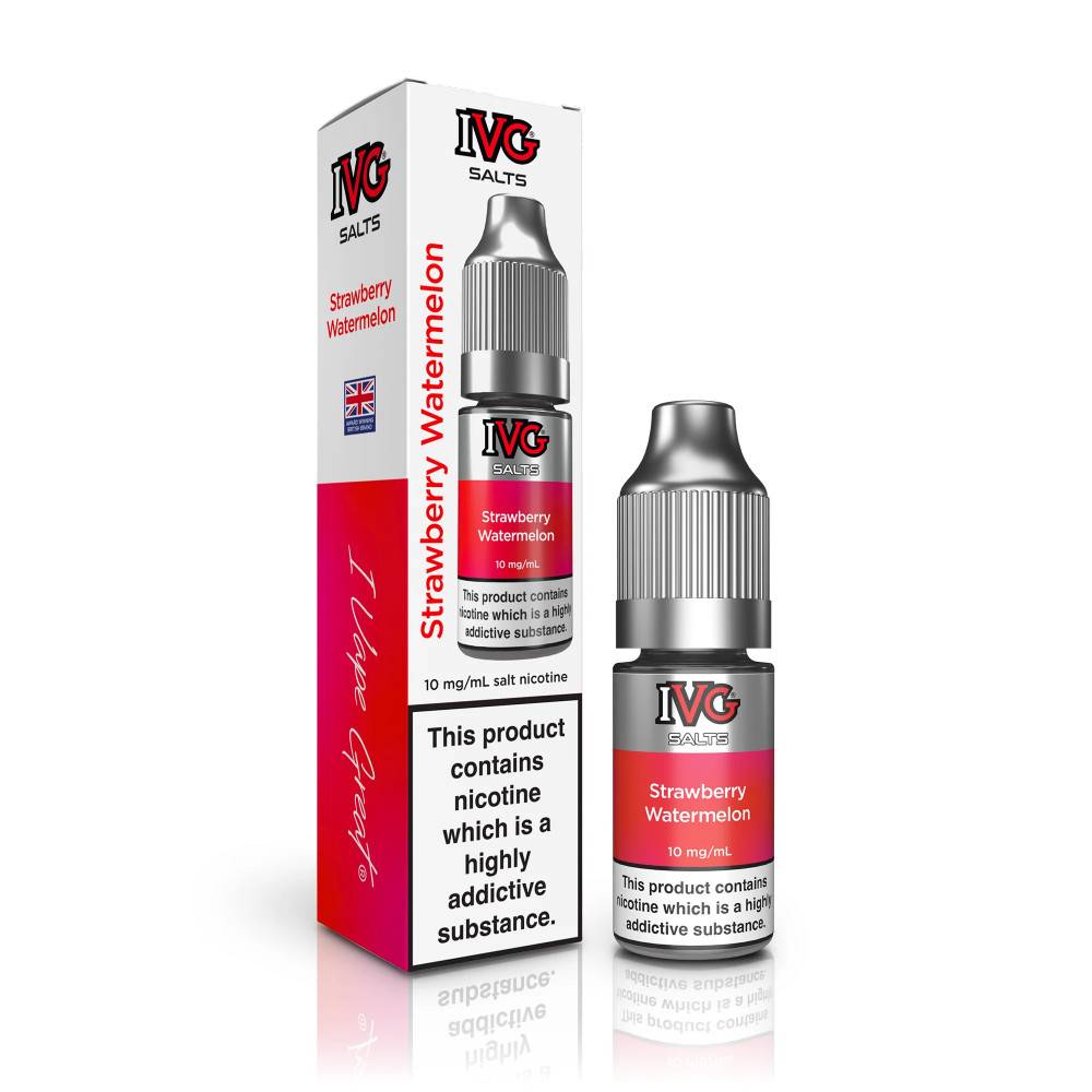 IVG Salt e liquids 10ml Box of 10 Strawberry Watermelon 10mg