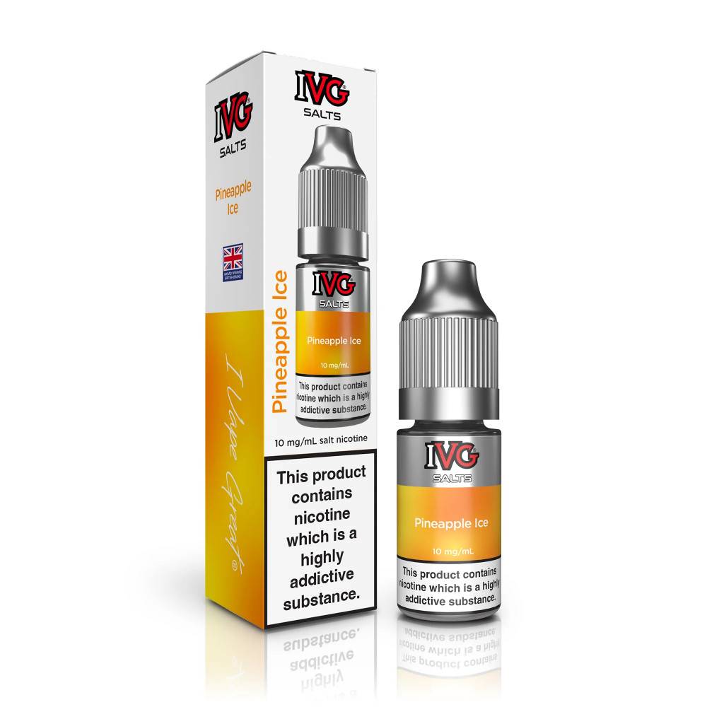 IVG Salt e liquids 10ml Box of 10 Pineapple Ice 10mg