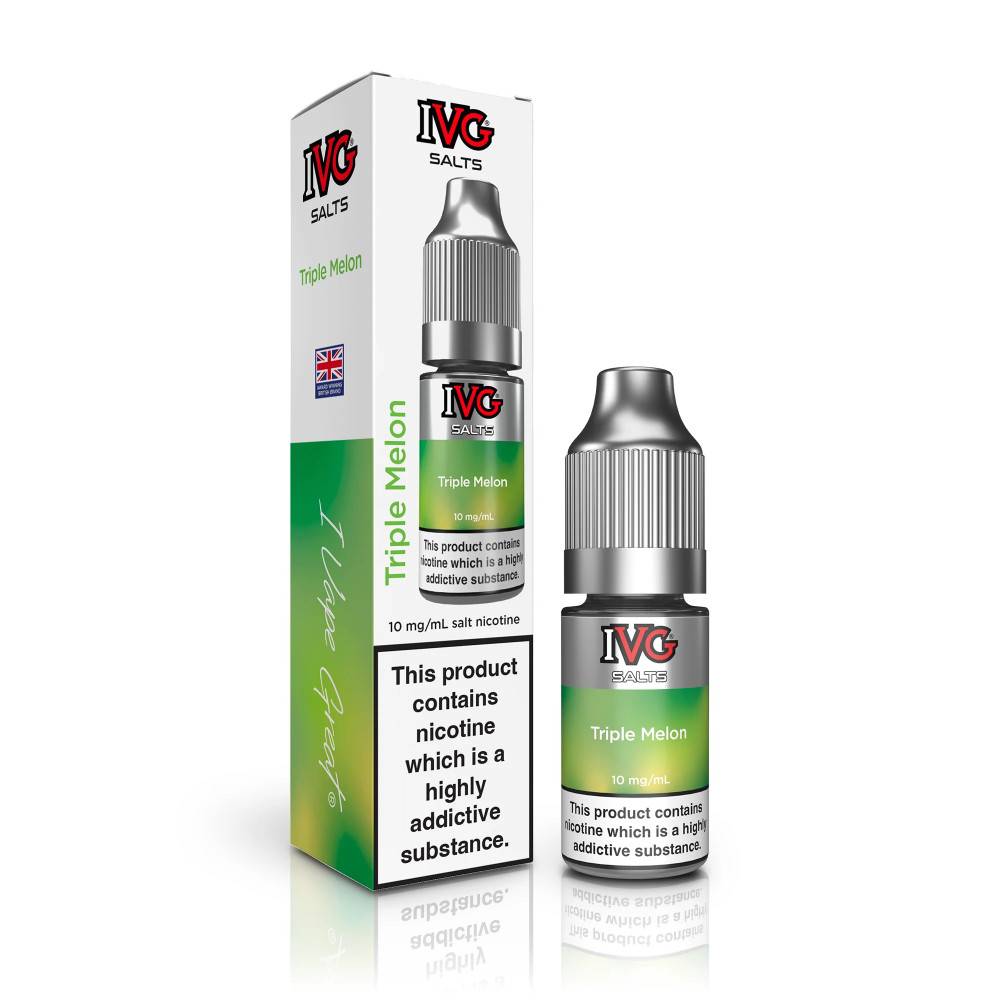 IVG Salt e liquids 10ml Box of 10 Triple Melon 10mg