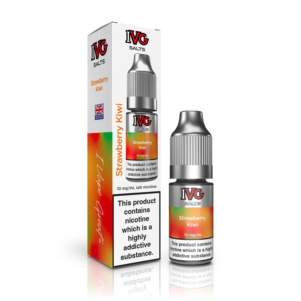 IVG Salt e liquids 10ml Box of 10 Strawberry Kiwi 20mg