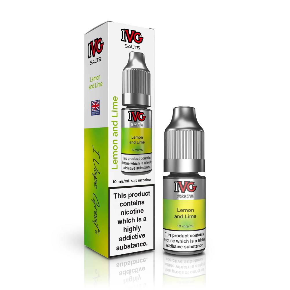 IVG Salt e liquids 10ml Box of 10 Lemon Lime 10mg