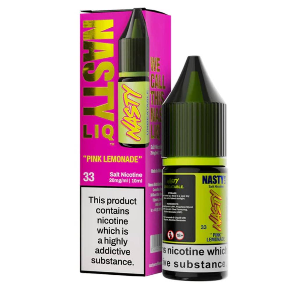 Nasty Liq Nic Salts e liquids 10ml Box of 10 Pink Lemonade 10mg