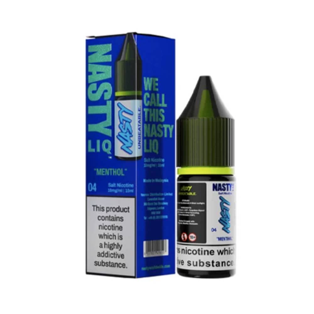 Nasty Liq Nic Salts e liquids 10ml Box of 10 Menthol 10mg