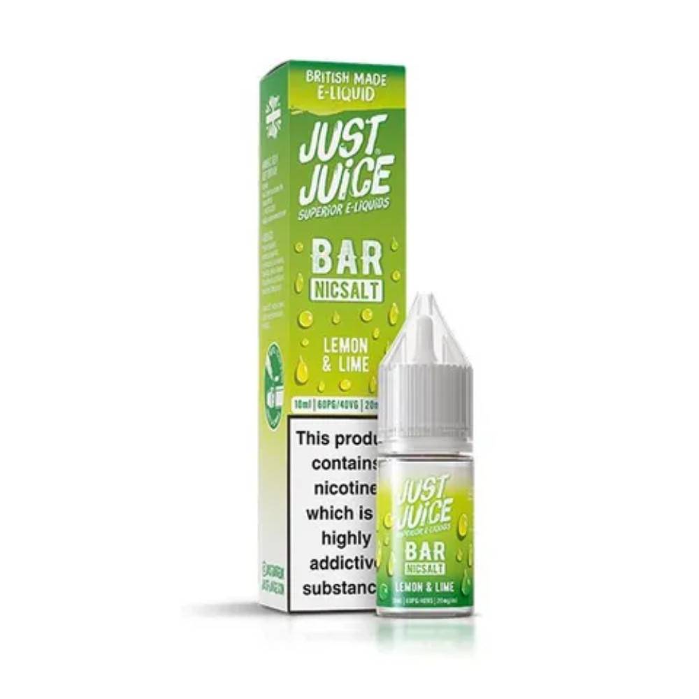 Just Juice Bar Nic Salts e liquids 10ml Box of 10 Lemon Lime 20mg