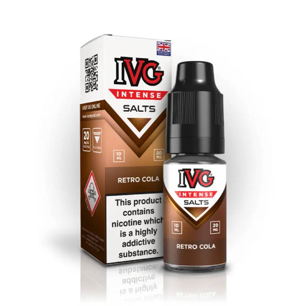 IVG Intense Nic Salts e liquids 10ml Box of 10 Retro Cola 20mg