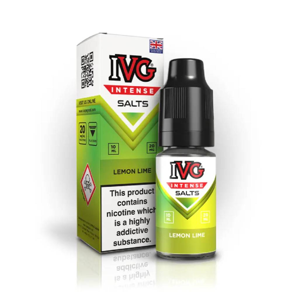 IVG Intense Nic Salts e liquids 10ml Box of 10 Lemon Lime 20mg