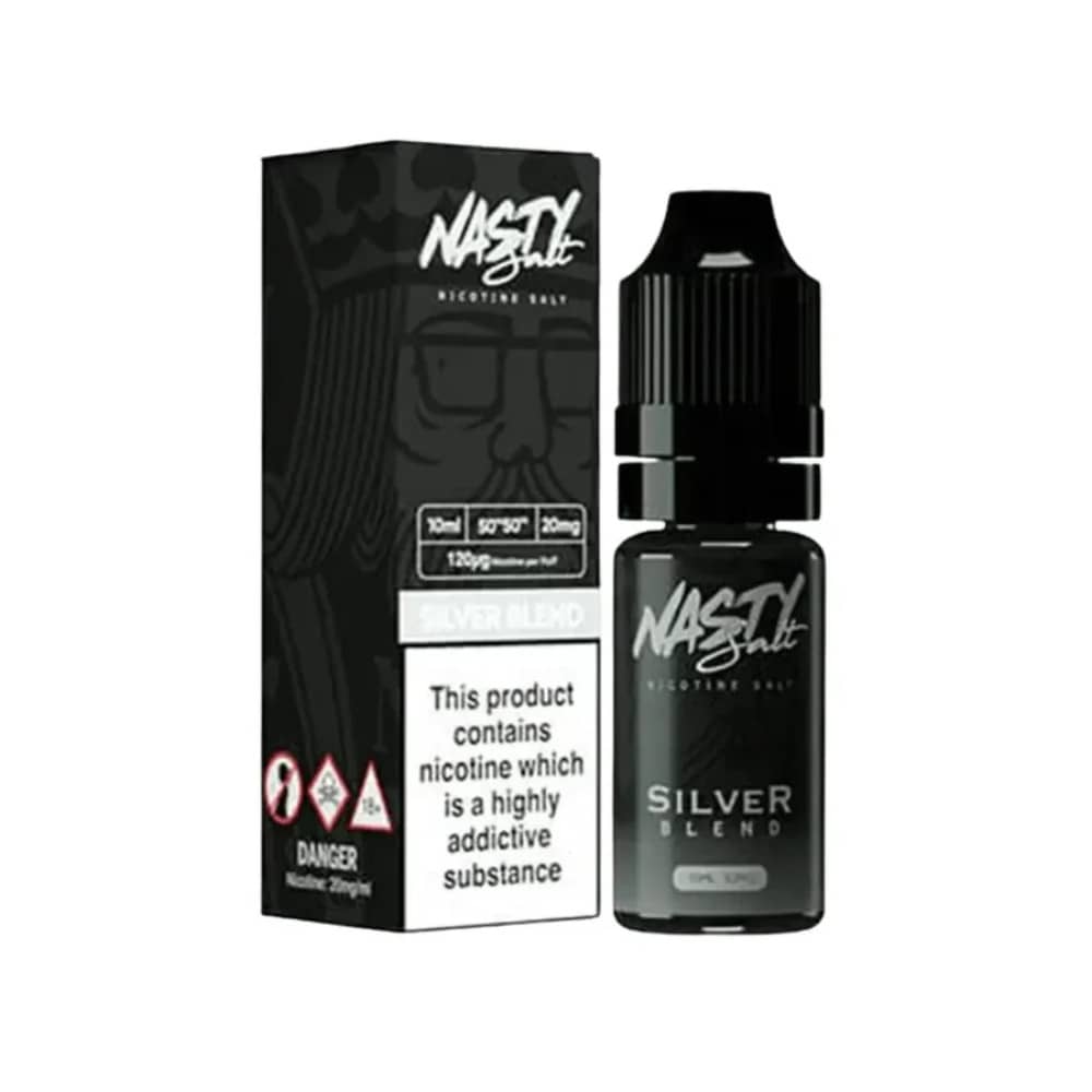 Nasty Juice Nic Salts e liquids 10ml Box of 10 Silver Blend 20mg
