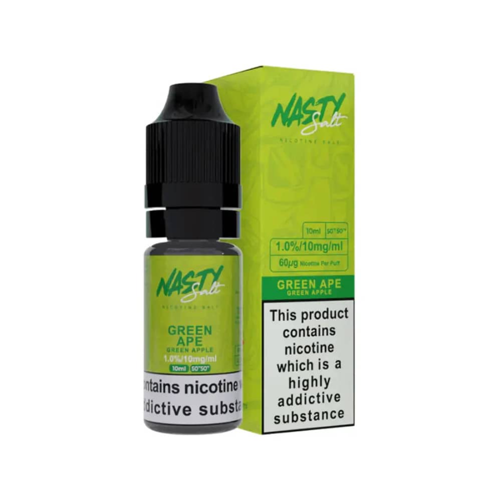 Nasty Juice Nic Salts e liquids 10ml Box of 10 Green Ape 20mg