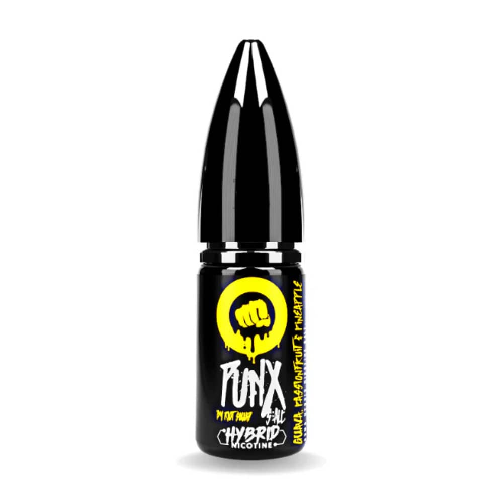 Riot Squad Punx Nic Salts e liquids 10ml Box of 10 Guava Passionfruit & Pineapple 20mg