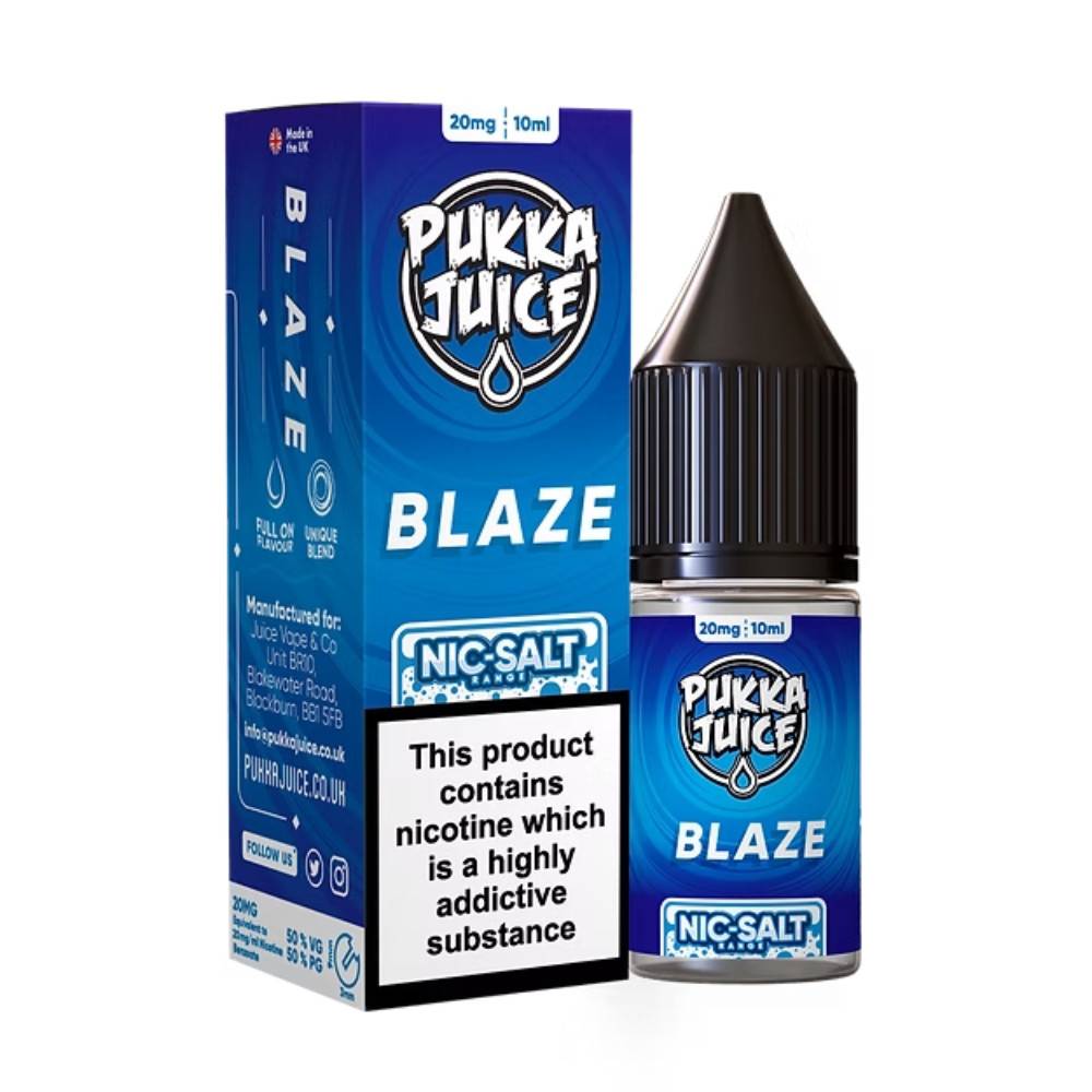 Pukka Juice Nic Salts e liquids 10ml Box of 10 Blaze 10mg