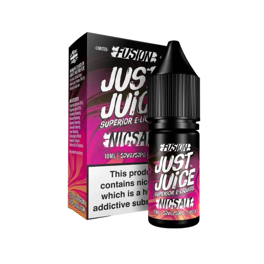 Just Juice Original Nic Salts e liquids 10ml Box of 5 Fusion Berry Burst Lemonade 20mg