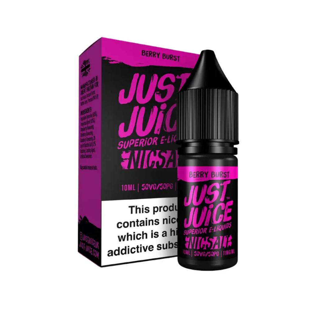 Just Juice Original Nic Salts e liquids 10ml Box of 5 Berry Burst 10mg
