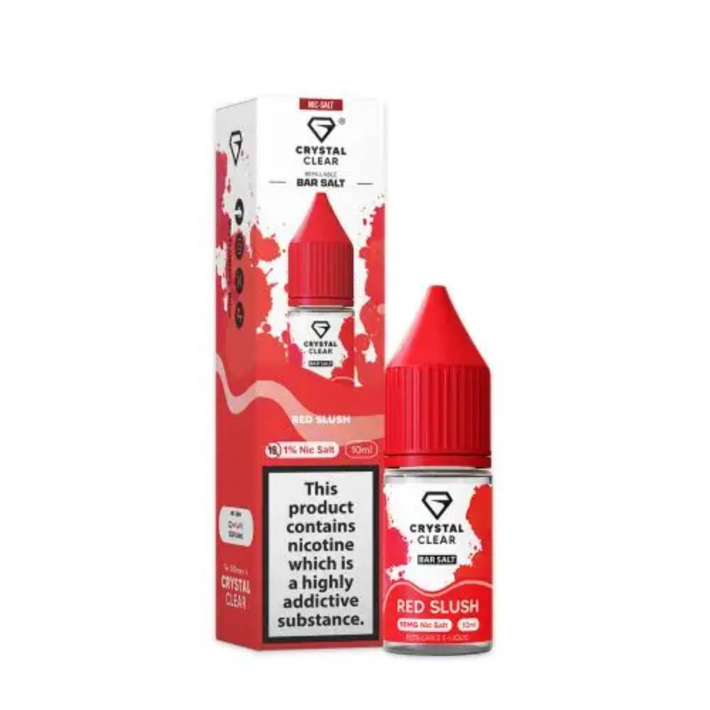 Crystal Clear Nic Salts e liquids 10ml Box of 10 Red Slush 20mg