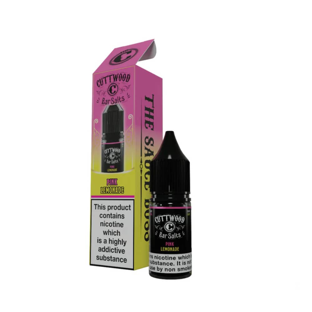 Cuttwood Bar Salt Nic Salts e liquids 10ml Box of 10 Pink Lemonade 20mg
