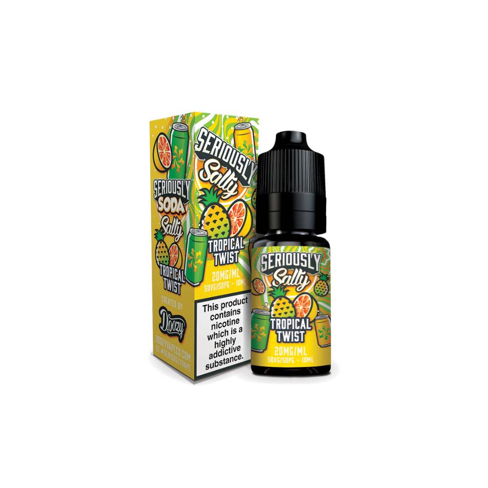 Doozy Serious Soda Nic Salts e liquids 10ml Box of 10 Tropical Twist 20mg