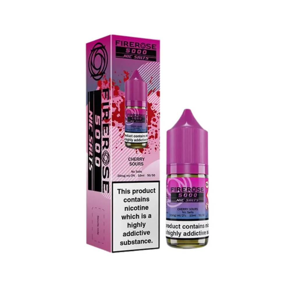 Firerose 5000 Nic Salts e liquids 10ml Box of 10 Cherry Sours 10mg