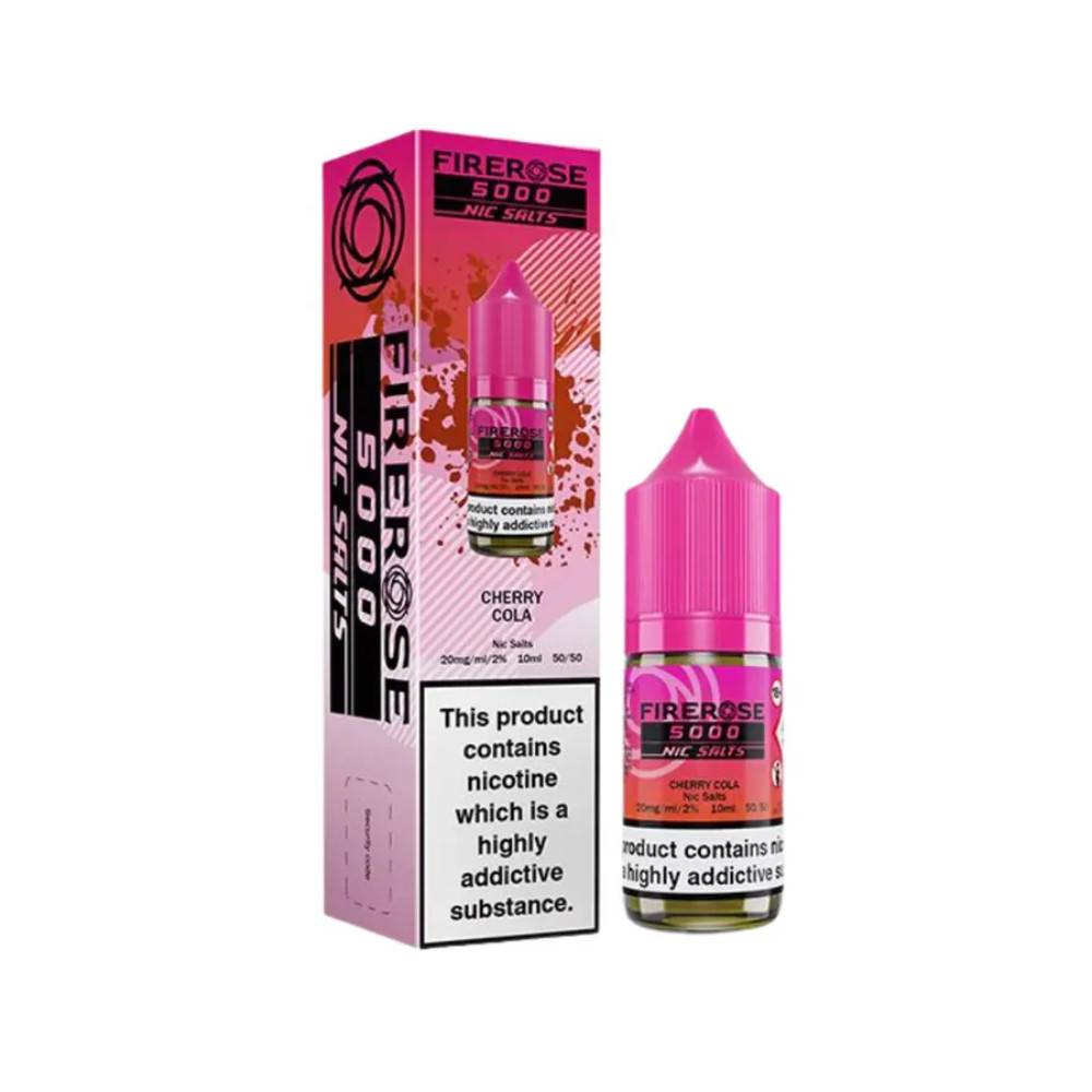 Firerose 5000 Nic Salts e liquids 10ml Box of 10 Cherry Cola 10mg
