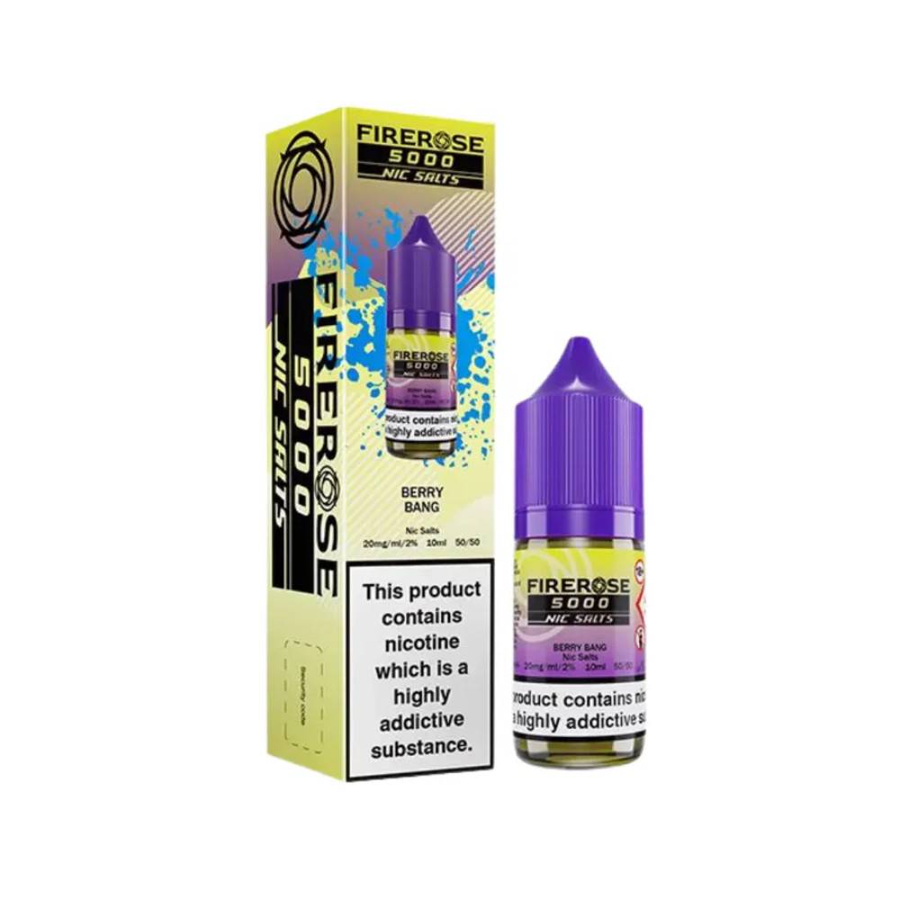 Firerose 5000 Nic Salts e liquids 10ml Box of 10 Berry Bang 10mg