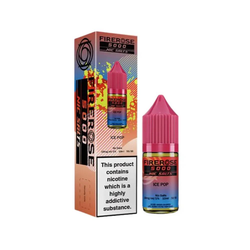 Firerose 5000 Nic Salts e liquids 10ml Box of 10 Ice Pop 10mg