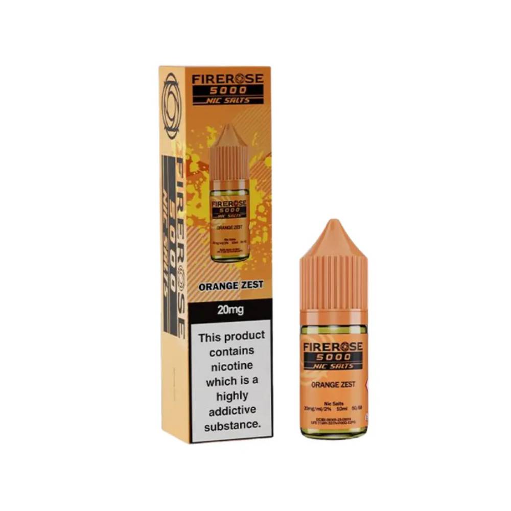 Firerose 5000 Nic Salts e liquids 10ml Box of 10 Orange Zest 10mg