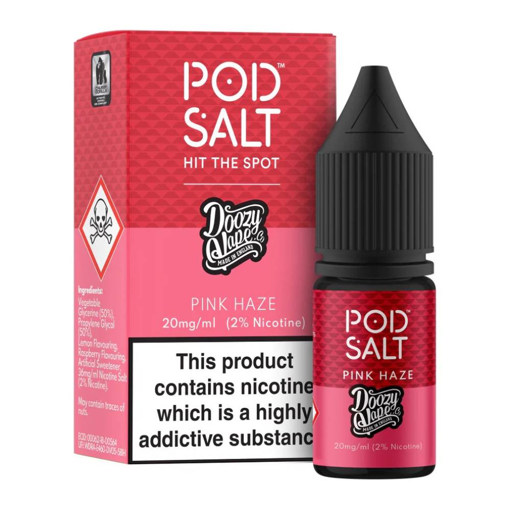 Pod Salt Fusions Nic Salts e liquids 10ml Box of 5 Doozy - Pink haze 11mg
