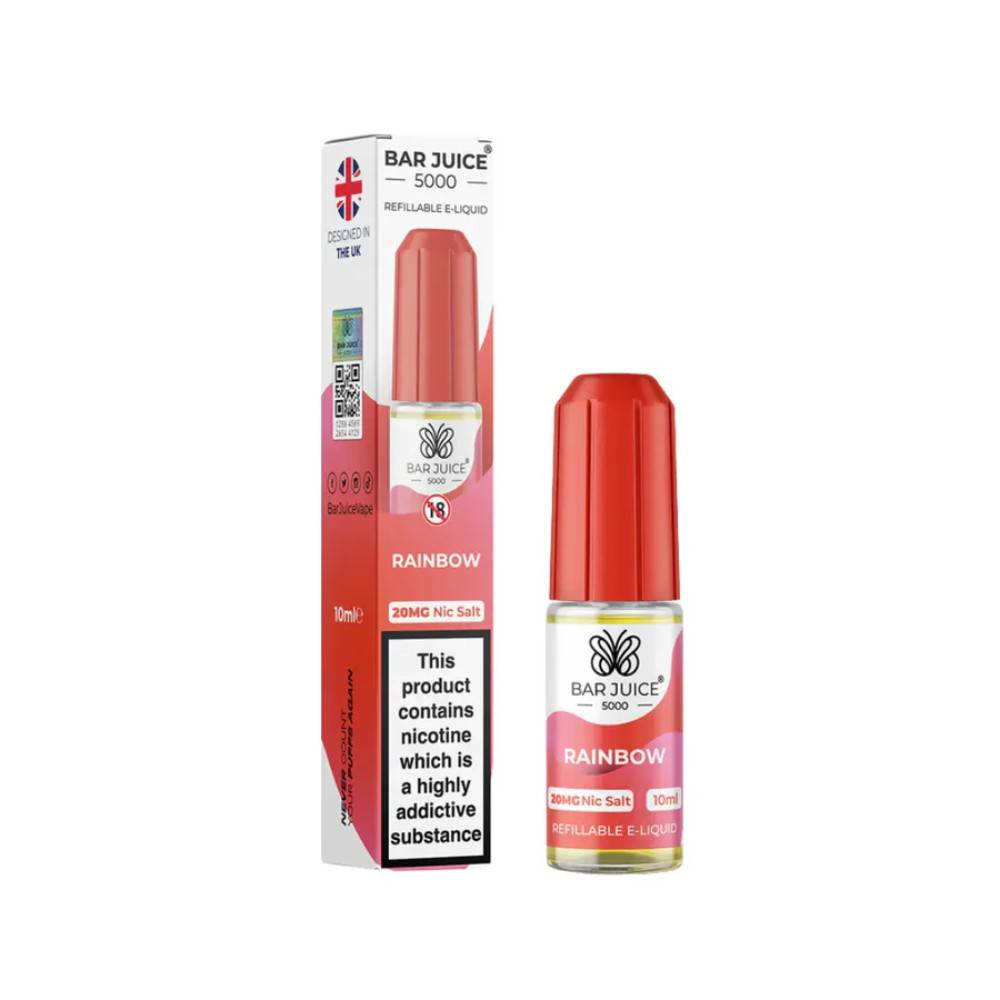 Bar Juice Nic Salts E-Liquids 10ml Box of 10 Rainbow 10mg