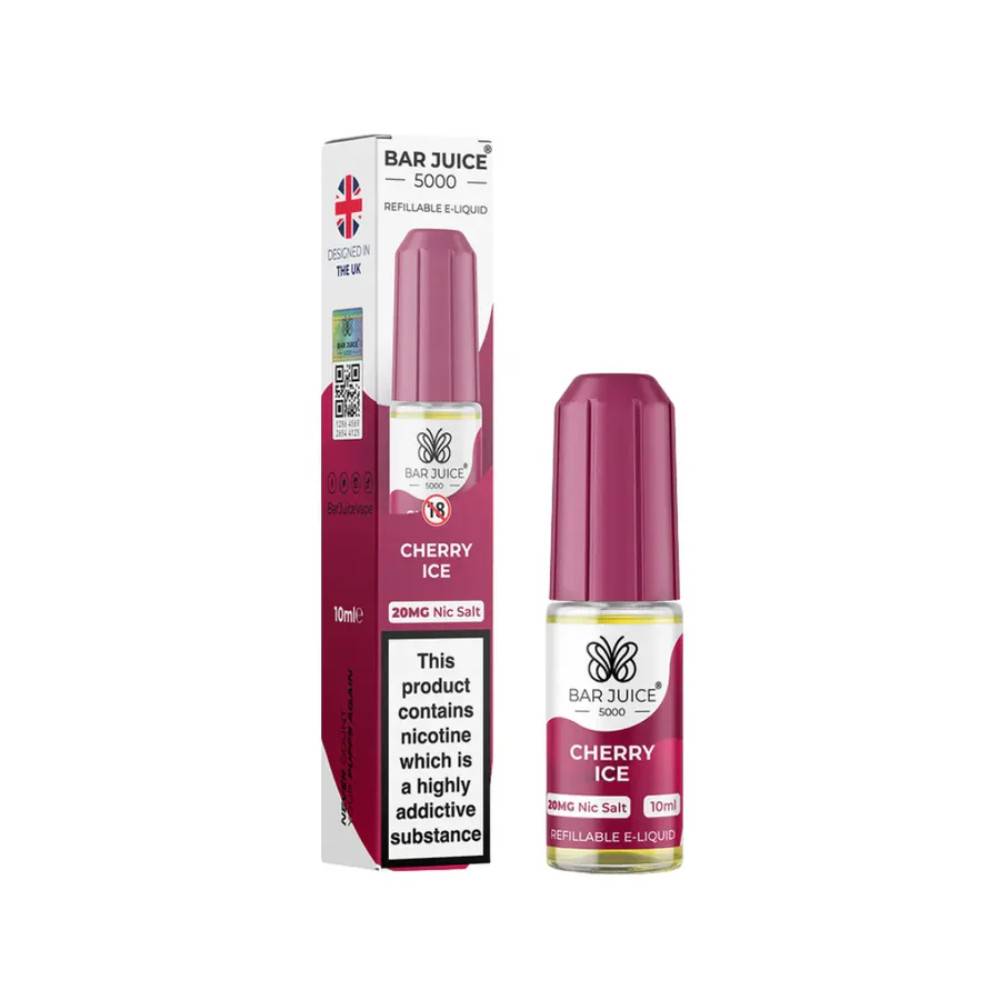 Bar Juice Nic Salts E-Liquids 10ml Box of 10 Cherry Ice 10mg