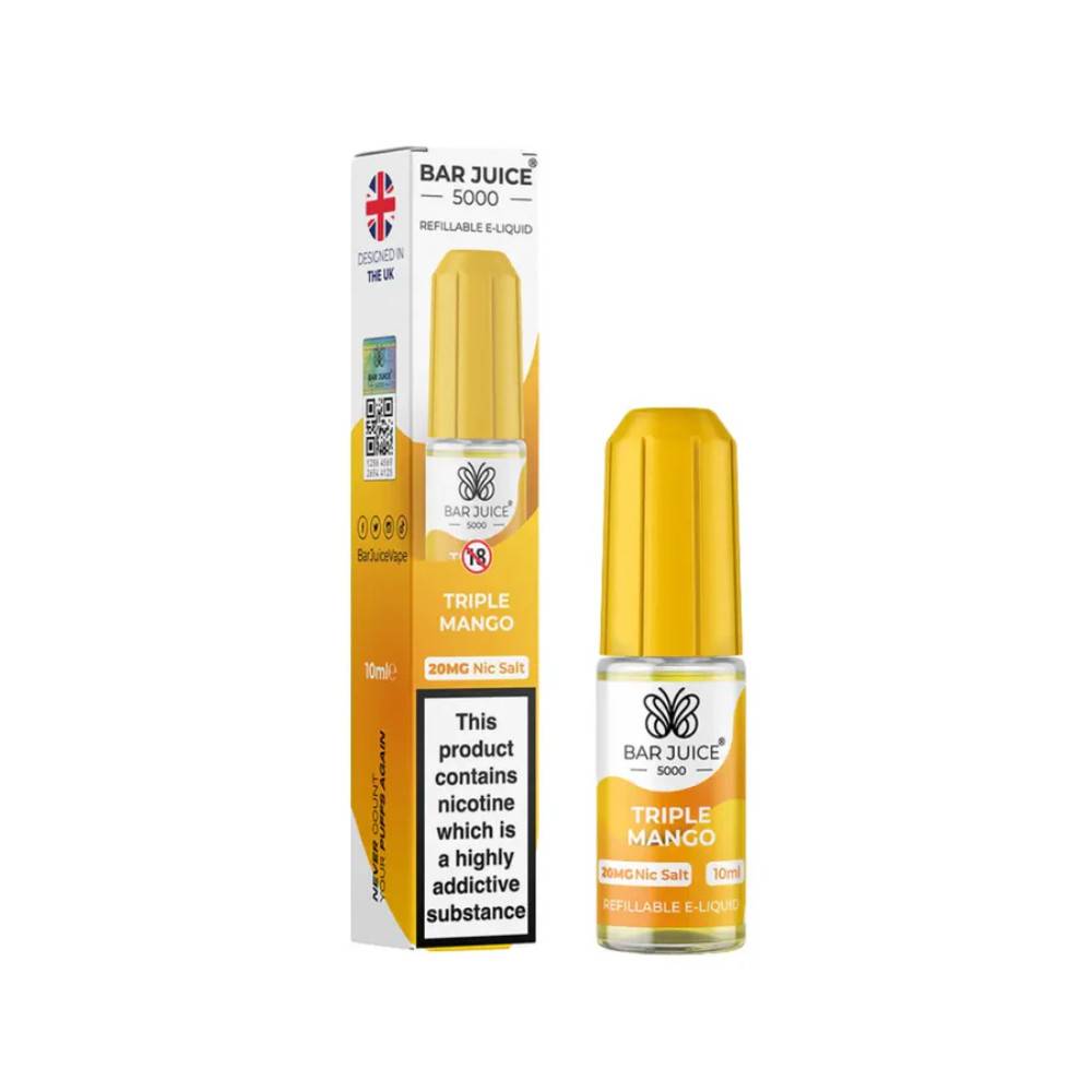 Bar Juice Nic Salts E-Liquids 10ml Box of 10 Triple Mango 20mg
