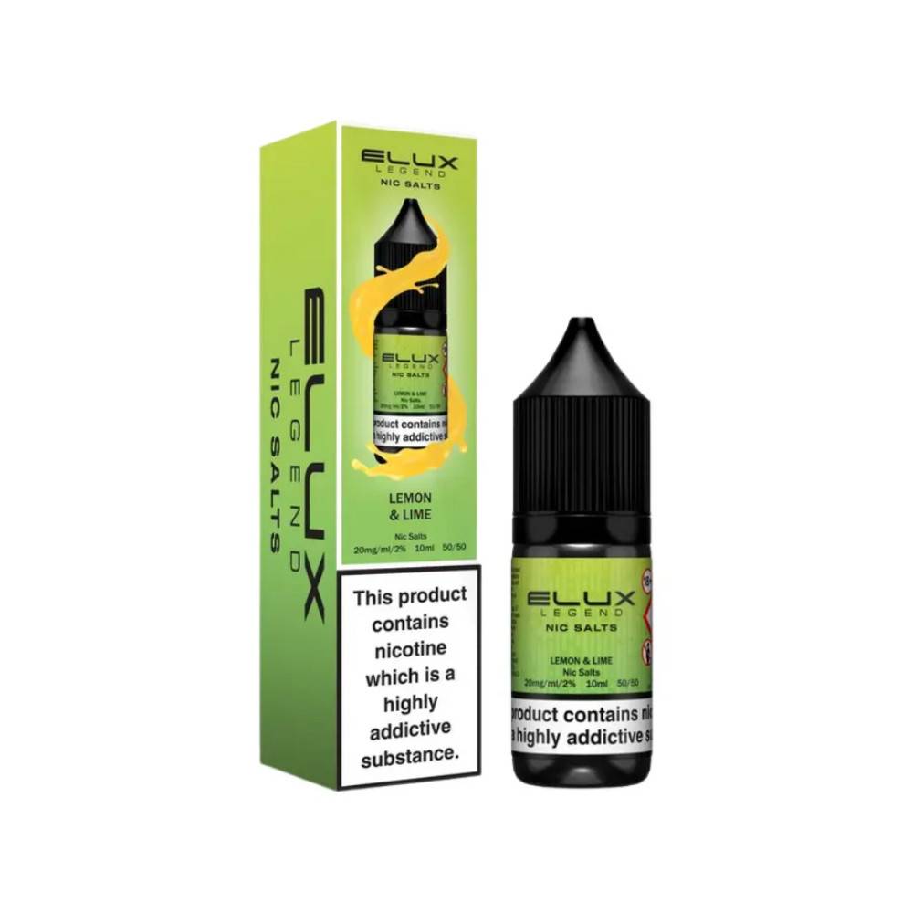 Elux Legend Nic Salts E-Liquids 10ml Box of 10 Lemon Lime 10mg