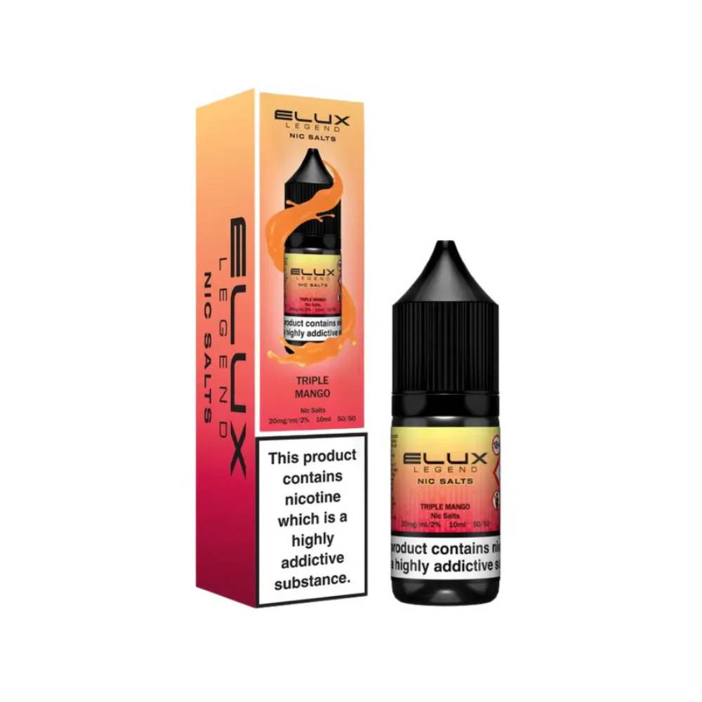 Elux Legend Nic Salts E-Liquids 10ml Box of 10 Triple Mango 10mg