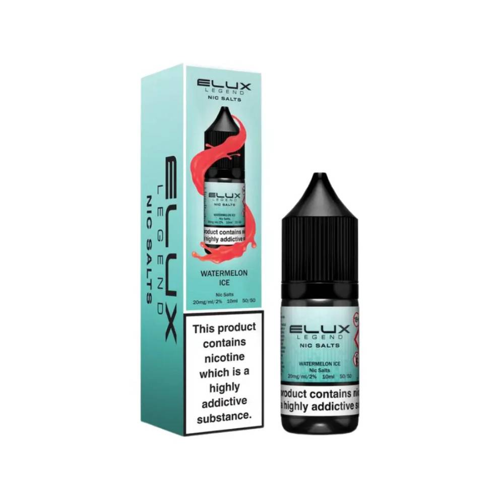 Elux Legend Nic Salts E-Liquids 10ml Box of 10 Watermelon Ice 20mg