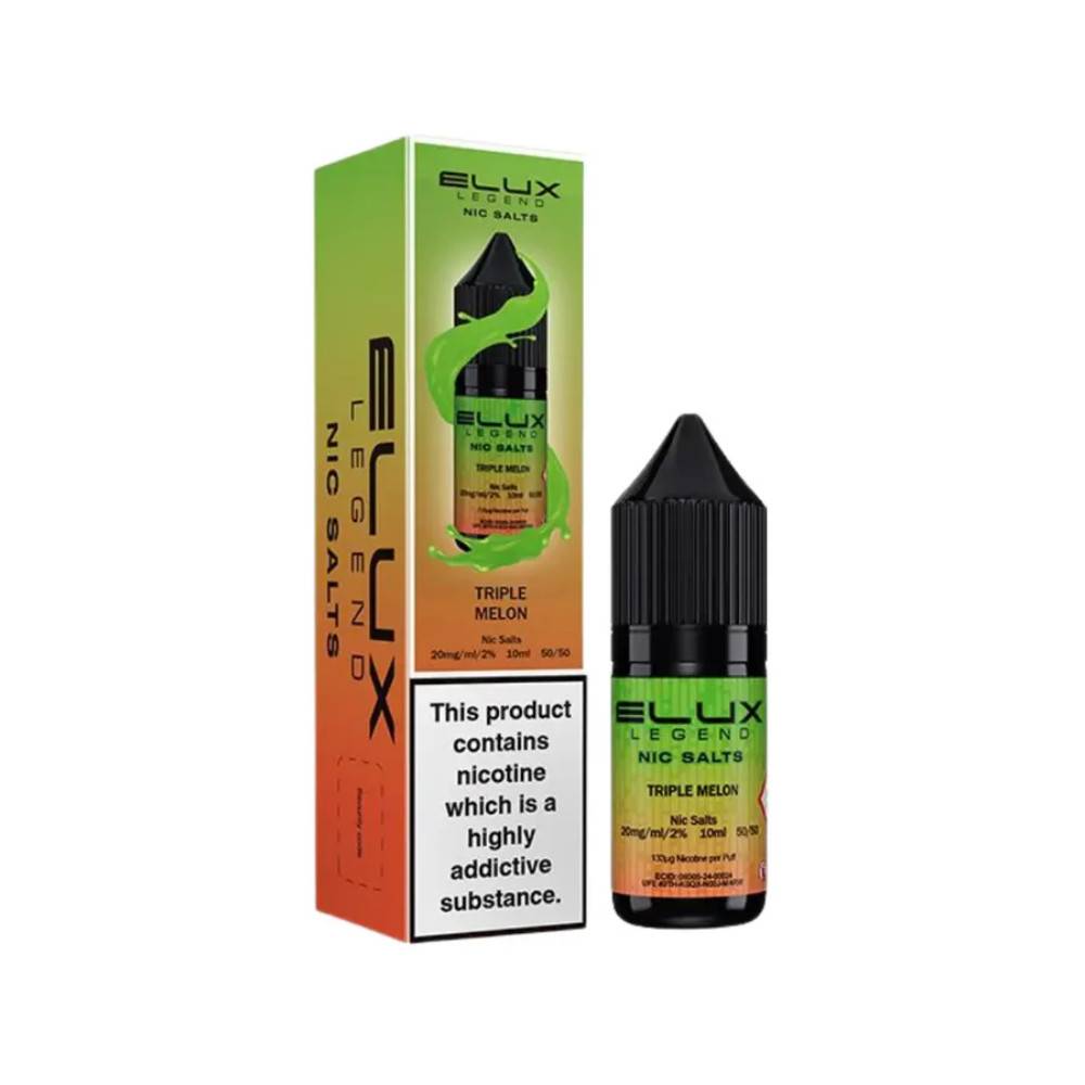 Elux Legend Nic Salts E-Liquids 10ml Box of 10 Triple Melon 20mg